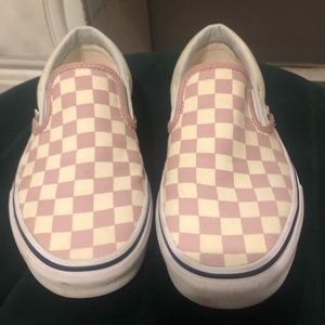 LIGHT PURPLE CHECKERED VANS